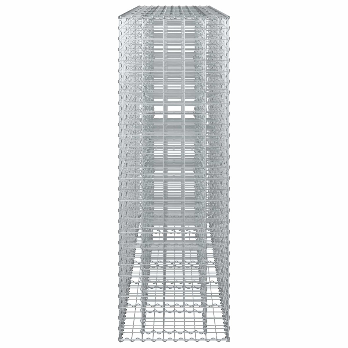 vidaXL Ανασηκωμένο κρεβάτι gabion 3 τμχ. 250 x 50 x 150 εκ Ασημί