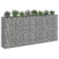 vidaXL Ανασηκωμένο κρεβάτι gabion 4 τμχ. 330 x 50 x 150 εκ Ασημί