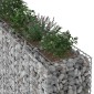 vidaXL Ανασηκωμένο κρεβάτι gabion 4 τμχ. 330 x 50 x 150 εκ Ασημί