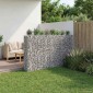 vidaXL Ανασηκωμένο κρεβάτι gabion 4 τμχ. 330 x 50 x 150 εκ Ασημί