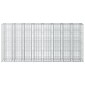 vidaXL Ανασηκωμένο κρεβάτι gabion 4 τμχ. 330 x 50 x 150 εκ Ασημί
