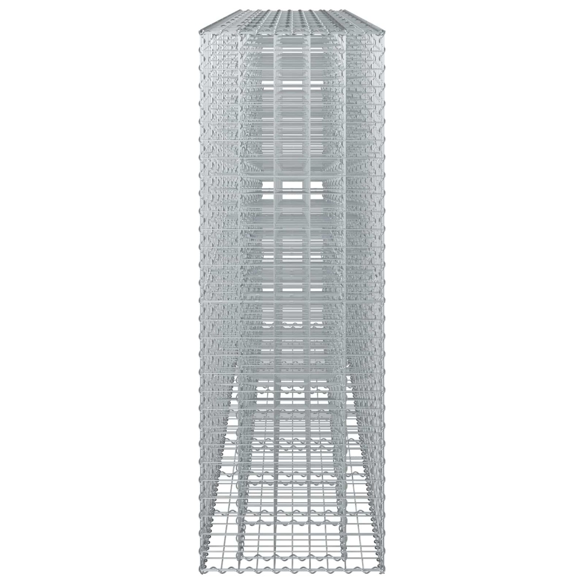 vidaXL Ανασηκωμένο κρεβάτι gabion 4 τμχ. 330 x 50 x 150 εκ Ασημί