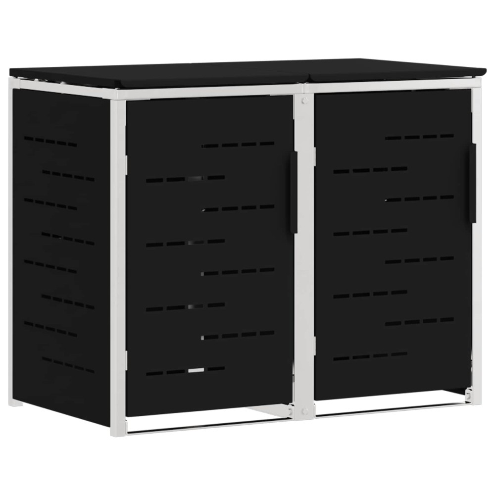 vidaXL Αποθήκευση Κάδου Γυρίσματος for 2 Bins 240L Ανοξείδωτο Ατσάλι