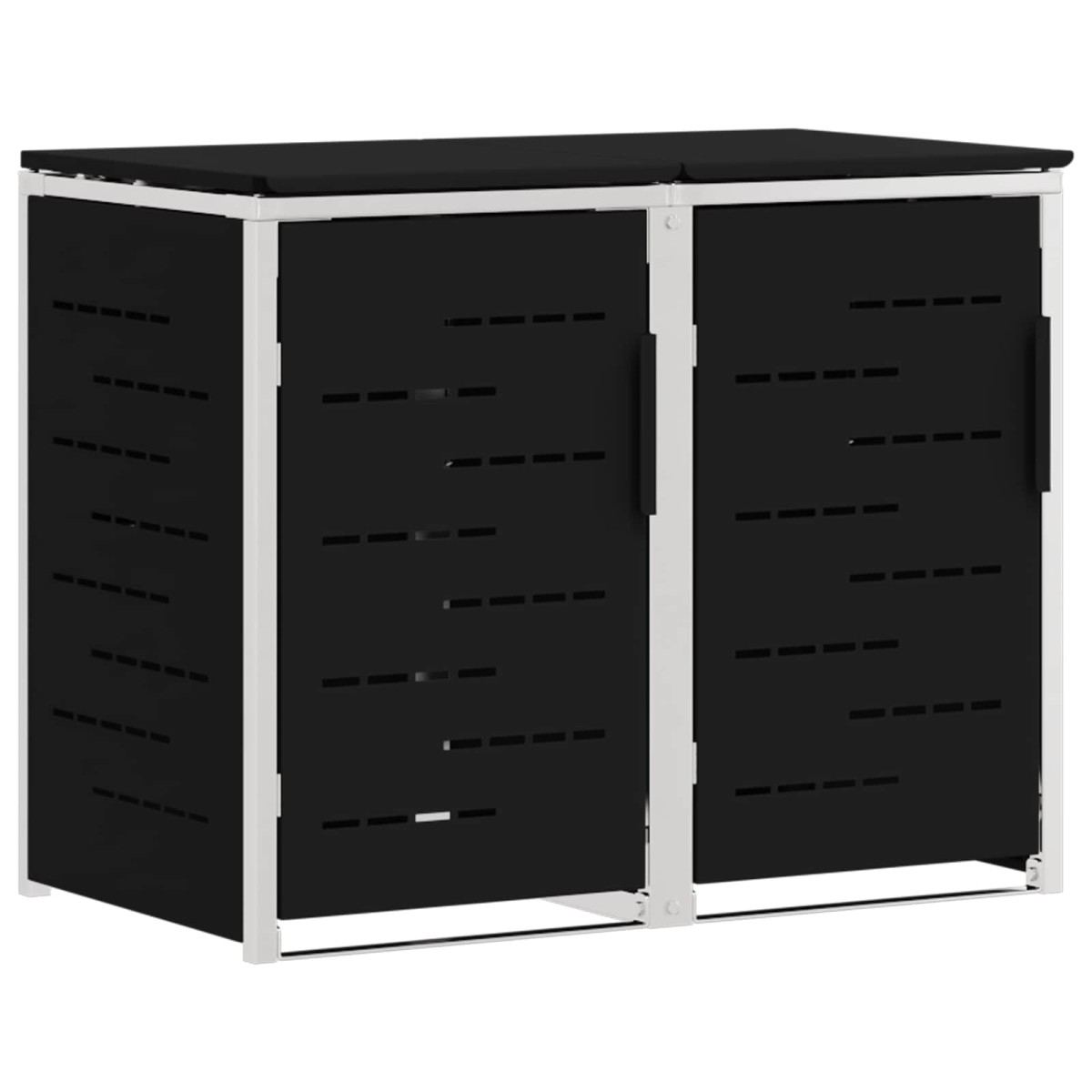 vidaXL Αποθήκευση Κάδου Γυρίσματος for 2 Bins 240L Ανοξείδωτο Ατσάλι