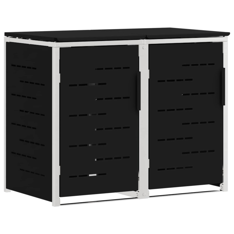 vidaXL Αποθήκευση Κάδου Γυρίσματος for 2 Bins 240L Ανοξείδωτο Ατσάλι