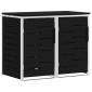 vidaXL Αποθήκευση Κάδου Γυρίσματος for 2 Bins 240L Ανοξείδωτο Ατσάλι