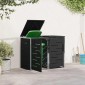 vidaXL Αποθήκευση Κάδου Γυρίσματος for 2 Bins 240L Ανοξείδωτο Ατσάλι