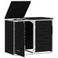 vidaXL Αποθήκευση Κάδου Γυρίσματος for 2 Bins 240L Ανοξείδωτο Ατσάλι