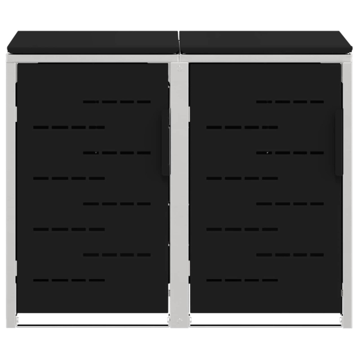 vidaXL Αποθήκευση Κάδου Γυρίσματος for 2 Bins 240L Ανοξείδωτο Ατσάλι