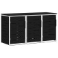 vidaXL Αποθήκευση Κάδου Γυρίσματος for 3 Bins 240L Ανοξείδωτο Ατσάλι