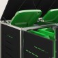 vidaXL Αποθήκευση Κάδου Γυρίσματος for 3 Bins 240L Ανοξείδωτο Ατσάλι