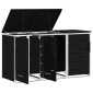 vidaXL Αποθήκευση Κάδου Γυρίσματος for 3 Bins 240L Ανοξείδωτο Ατσάλι
