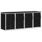 vidaXL Αποθήκευση Κάδου Γυρίσματος for 4 Bins 240L Ανοξείδωτο Ατσάλι