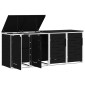 vidaXL Αποθήκευση Κάδου Γυρίσματος for 4 Bins 240L Ανοξείδωτο Ατσάλι