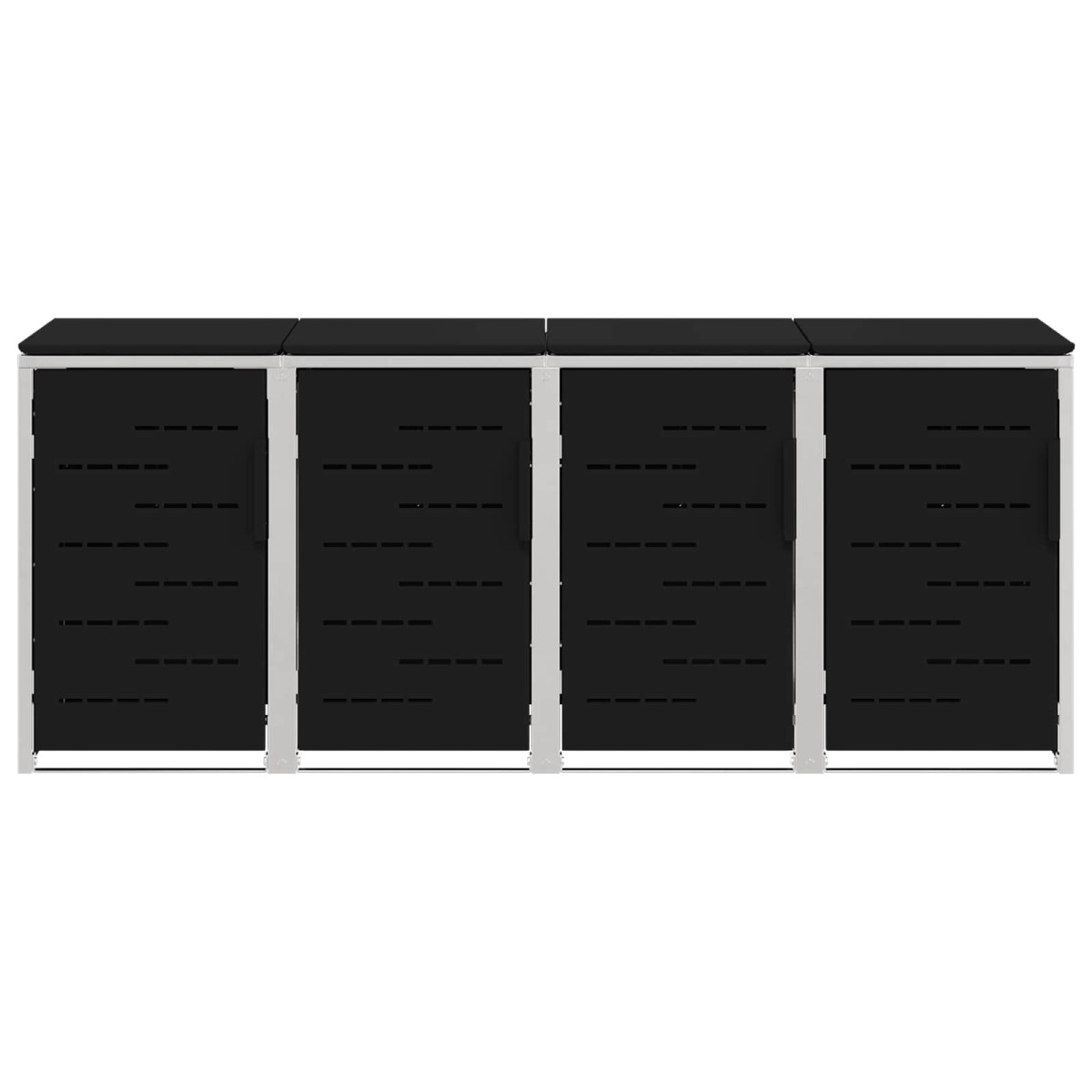 vidaXL Αποθήκευση Κάδου Γυρίσματος for 4 Bins 240L Ανοξείδωτο Ατσάλι