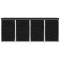 vidaXL Αποθήκευση Κάδου Γυρίσματος for 4 Bins 240L Ανοξείδωτο Ατσάλι