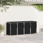 vidaXL Αποθήκευση Κάδου Γυρίσματος for 4 Bins 240L Ανοξείδωτο Ατσάλι