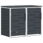 vidaXL Αποθήκευση Κάδου Γυρίσματος for 2 Bins 240L Ανοξείδωτο Ατσάλι