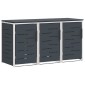 vidaXL Αποθήκευση Κάδου Γυρίσματος for 3 Bins 240L Ανοξείδωτο Ατσάλι