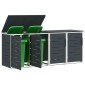 vidaXL Αποθήκευση Κάδου Γυρίσματος for 4 Bins 240L Ανοξείδωτο Ατσάλι