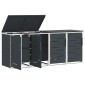 vidaXL Αποθήκευση Κάδου Γυρίσματος for 4 Bins 240L Ανοξείδωτο Ατσάλι