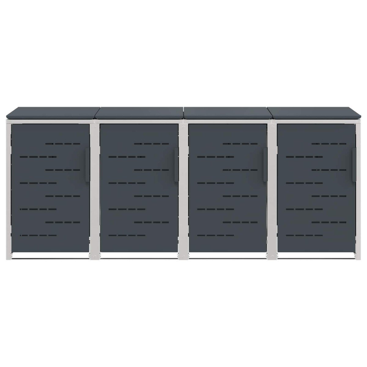 vidaXL Αποθήκευση Κάδου Γυρίσματος for 4 Bins 240L Ανοξείδωτο Ατσάλι