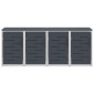 vidaXL Αποθήκευση Κάδου Γυρίσματος for 4 Bins 240L Ανοξείδωτο Ατσάλι
