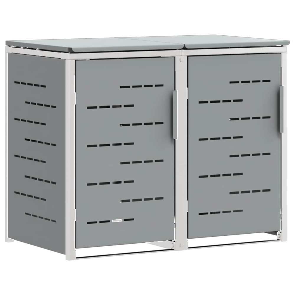 vidaXL Αποθήκευση Κάδου Γυρίσματος for 2 Bins 240L Ανοξείδωτο Ατσάλι