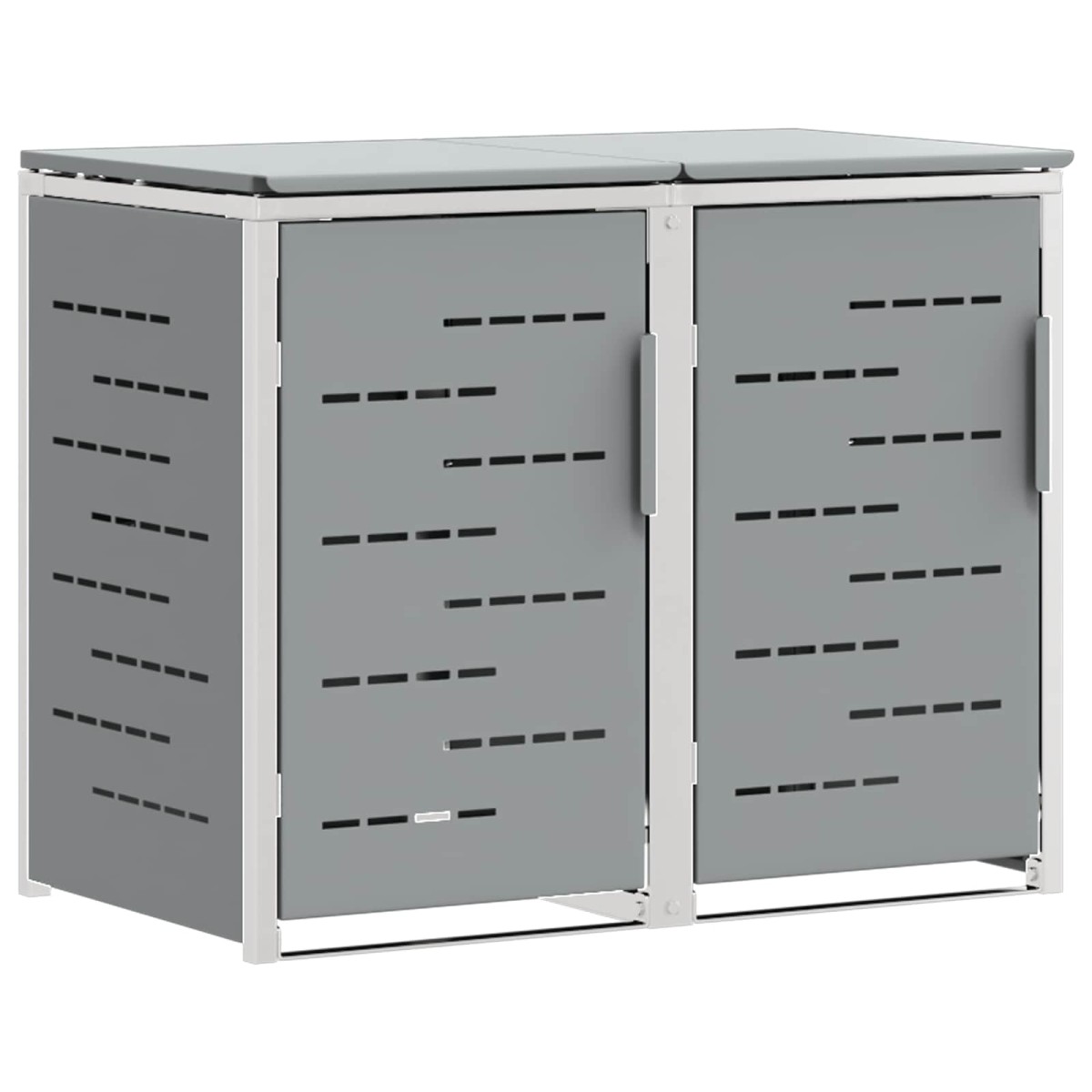 vidaXL Αποθήκευση Κάδου Γυρίσματος for 2 Bins 240L Ανοξείδωτο Ατσάλι