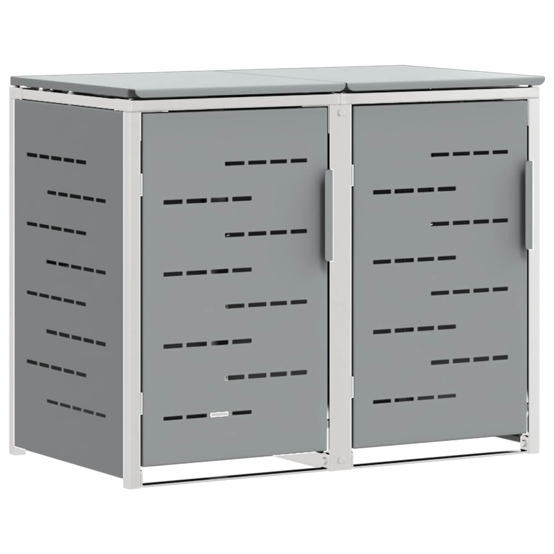 vidaXL Αποθήκευση Κάδου Γυρίσματος for 2 Bins 240L Ανοξείδωτο Ατσάλι