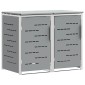 vidaXL Αποθήκευση Κάδου Γυρίσματος for 2 Bins 240L Ανοξείδωτο Ατσάλι
