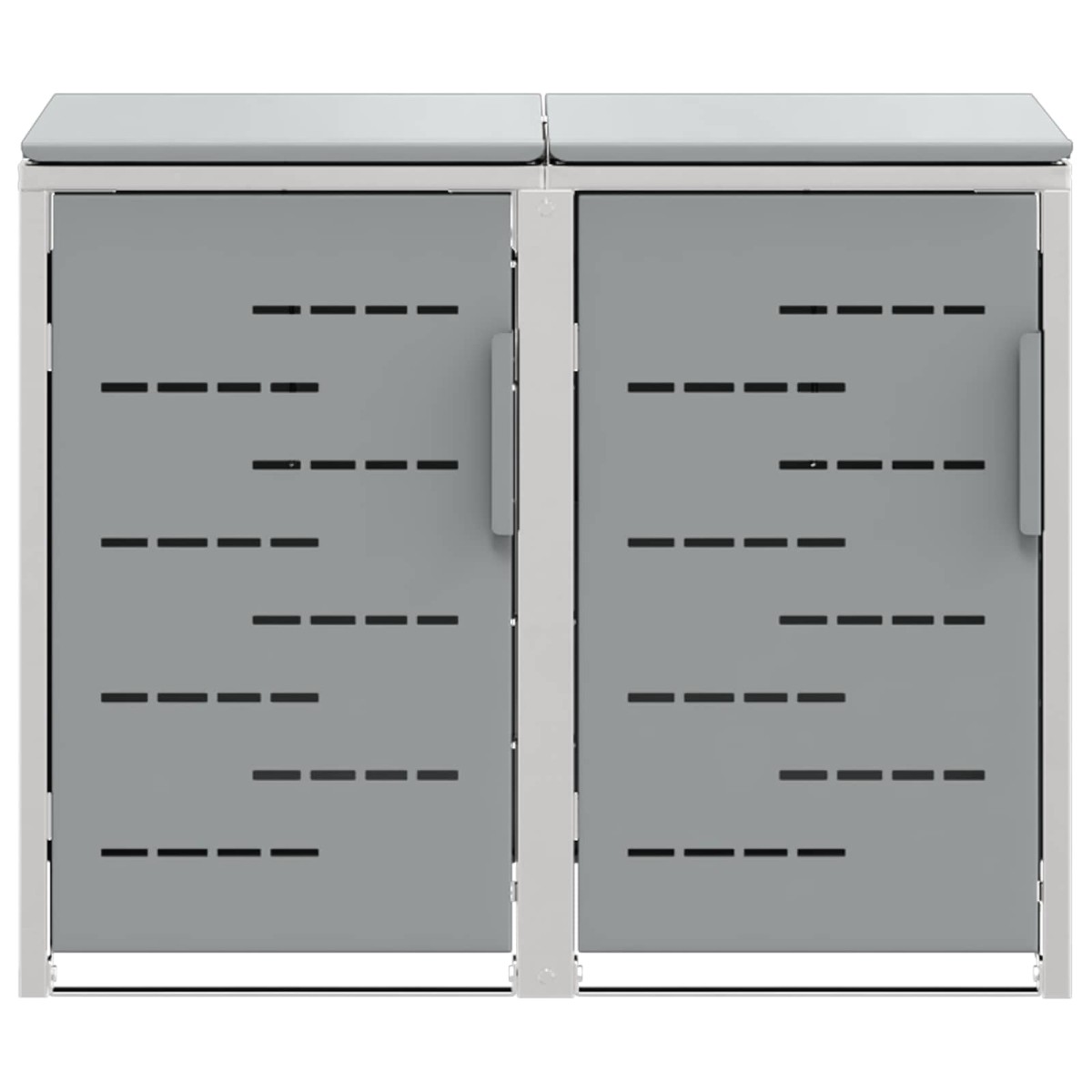 vidaXL Αποθήκευση Κάδου Γυρίσματος for 2 Bins 240L Ανοξείδωτο Ατσάλι