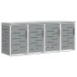 vidaXL Αποθήκευση Κάδου Γυρίσματος for 4 Bins 240L Ανοξείδωτο Ατσάλι
