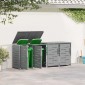 vidaXL Αποθήκευση Κάδου Γυρίσματος for 4 Bins 240L Ανοξείδωτο Ατσάλι