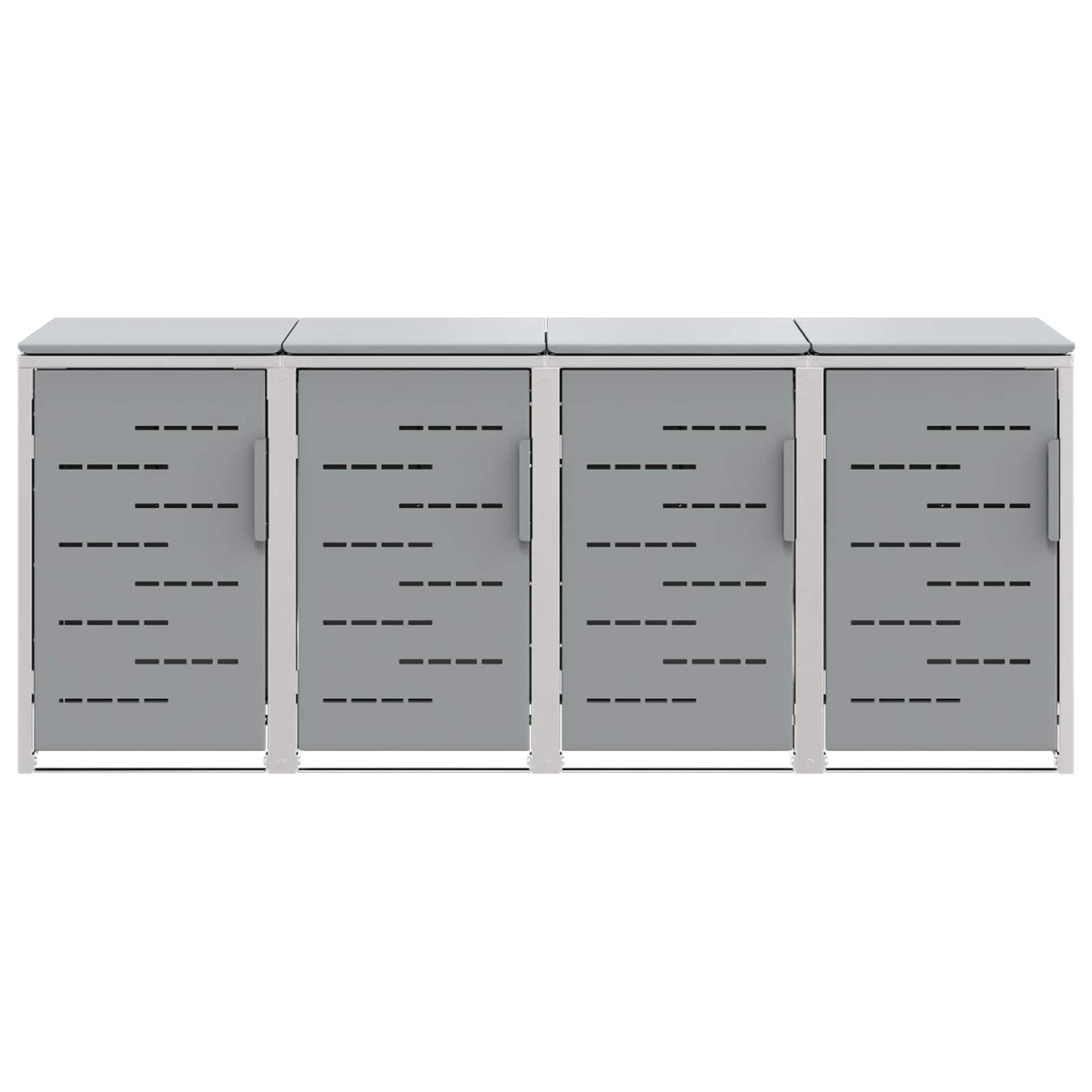 vidaXL Αποθήκευση Κάδου Γυρίσματος for 4 Bins 240L Ανοξείδωτο Ατσάλι
