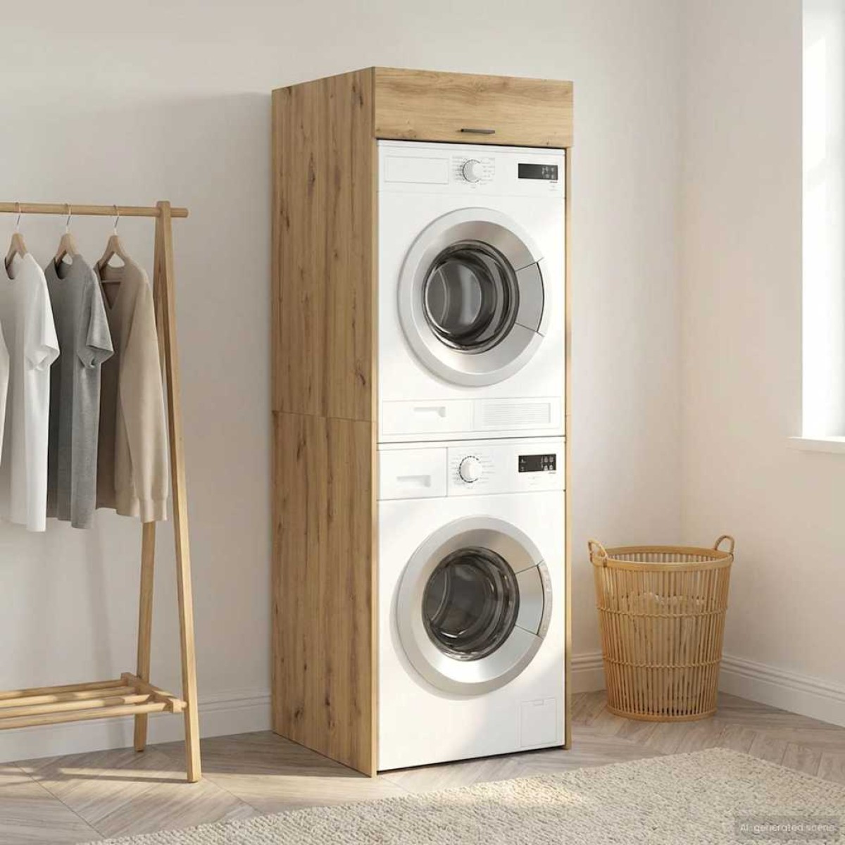vidaXL Ντουλάπα Πλυντηρίου με πόρτα Artisan Oak 67,5 x 68 x 200 εκ