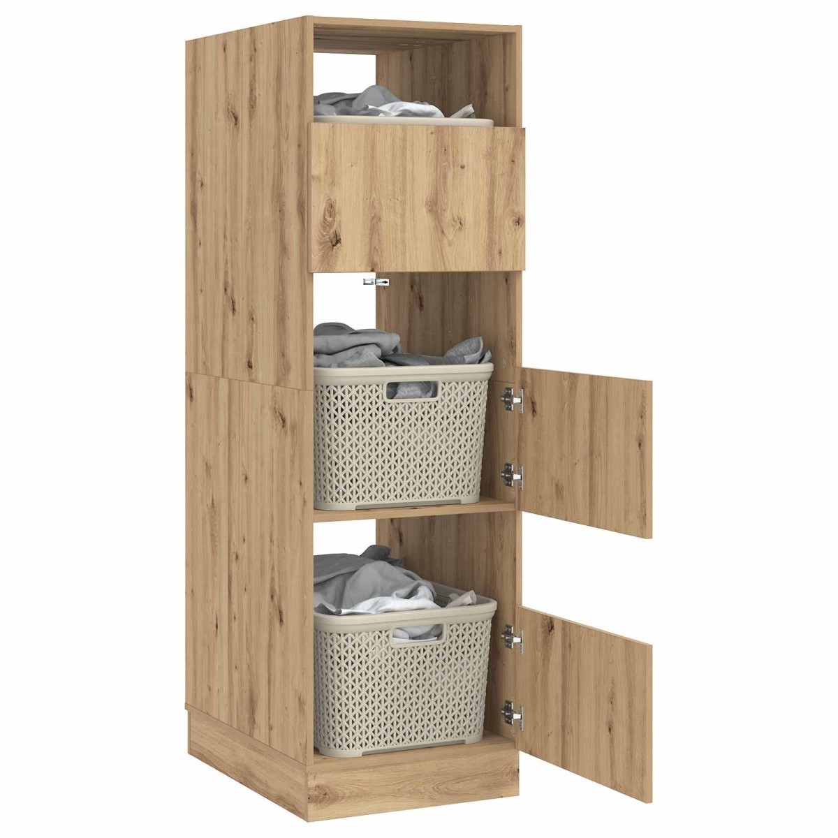 vidaXL Ντουλάπα Πλυσταριού με αποθήκευση Artisan Oak 50 x 68 x 162 εκ