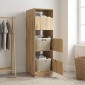 vidaXL Ντουλάπα Πλυσταριού με αποθήκευση Artisan Oak 50 x 68 x 162 εκ