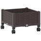 vidaXL Κήπος Γλαστράκι με Ροδάκια Καφέ 40 x 40 x 29 εκ PP