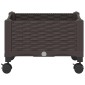 vidaXL Κήπος Γλαστράκι με Ροδάκια Καφέ 40 x 40 x 29 εκ PP