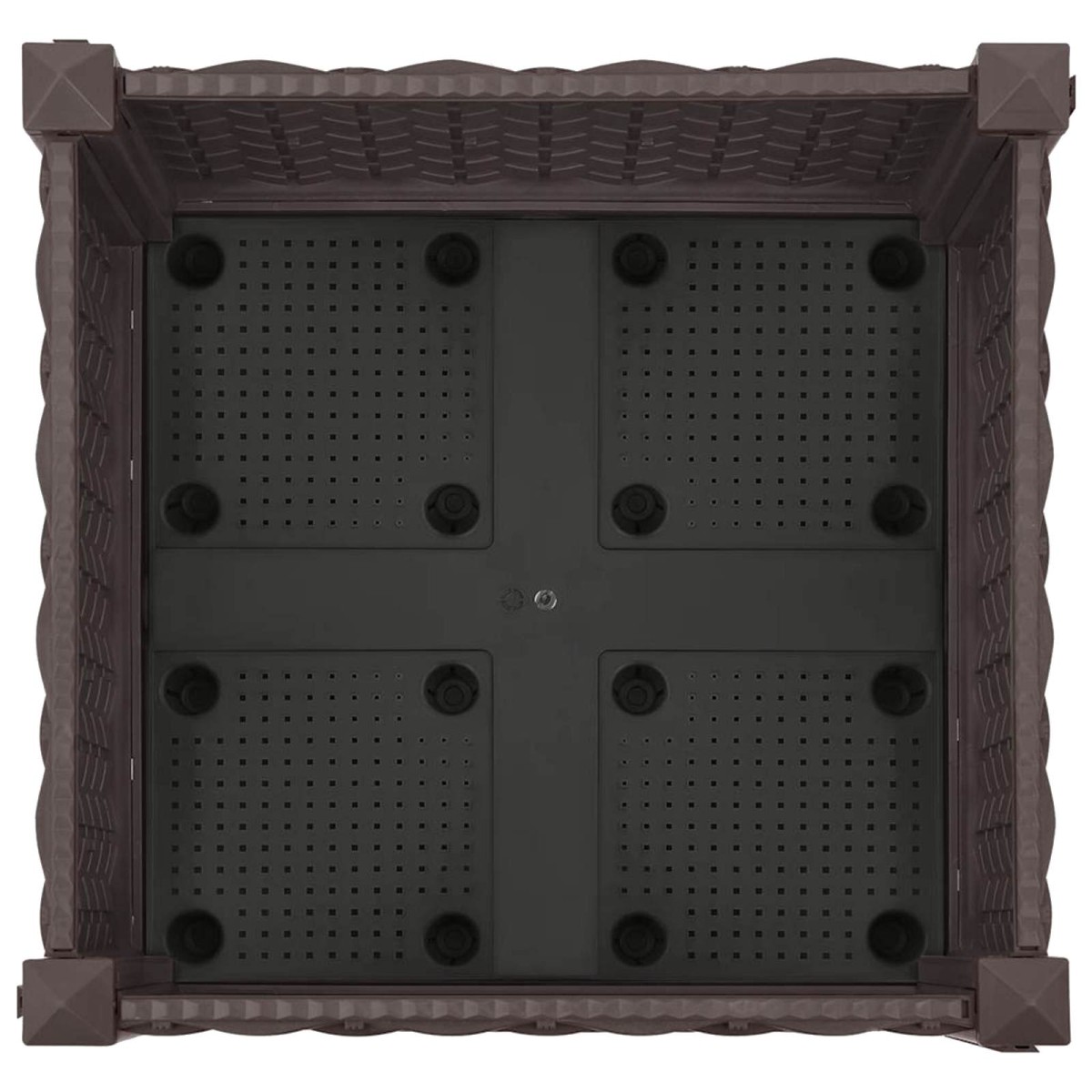 vidaXL Κήπος Γλαστράκι με Ροδάκια Καφέ 40 x 40 x 29 εκ PP
