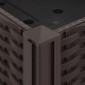 vidaXL Κήπος Γλαστράκι με Ροδάκια Καφέ 40 x 40 x 29 εκ PP