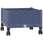 vidaXL Κήπος Γλαστράκι με Ροδάκια Μπλε Γκρι 40 x 40 x 33 cm PP