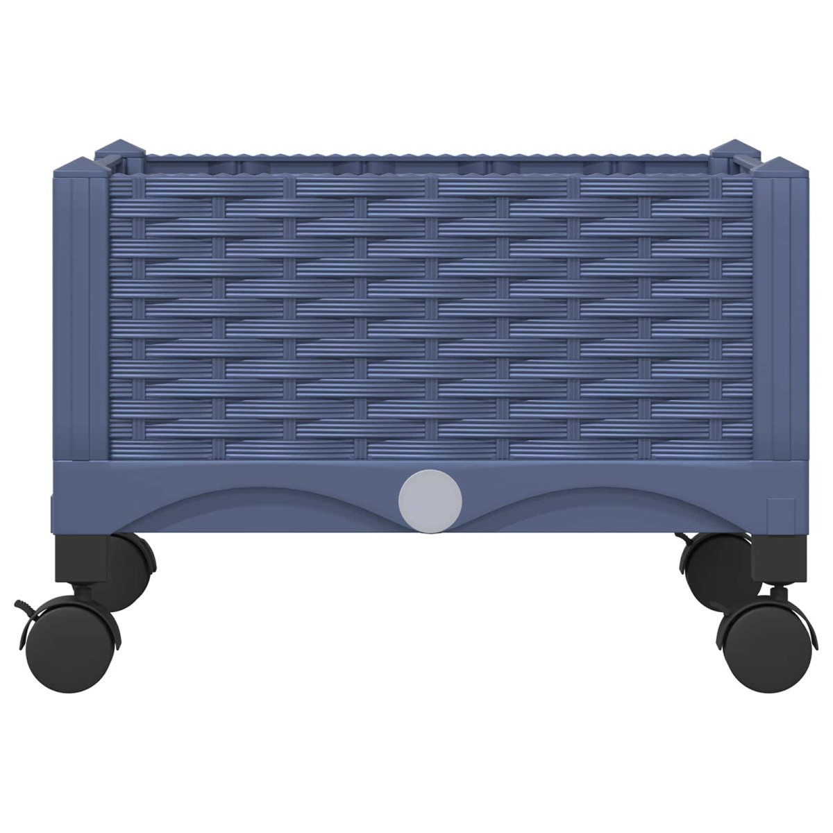vidaXL Κήπος Γλαστράκι με Ροδάκια Μπλε Γκρι 40 x 40 x 33 cm PP