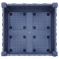 vidaXL Κήπος Γλαστράκι με Ροδάκια Μπλε Γκρι 40 x 40 x 33 cm PP