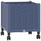 vidaXL Κήπος Γλαστράκι με Ροδάκια Μπλε Γκρι 40 x 40 x 48 cm PP