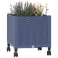vidaXL Κήπος Γλαστράκι με Ροδάκια Μπλε Γκρι 40 x 40 x 48 cm PP