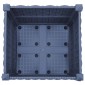 vidaXL Κήπος Γλαστράκι με Ροδάκια Μπλε Γκρι 40 x 40 x 48 cm PP