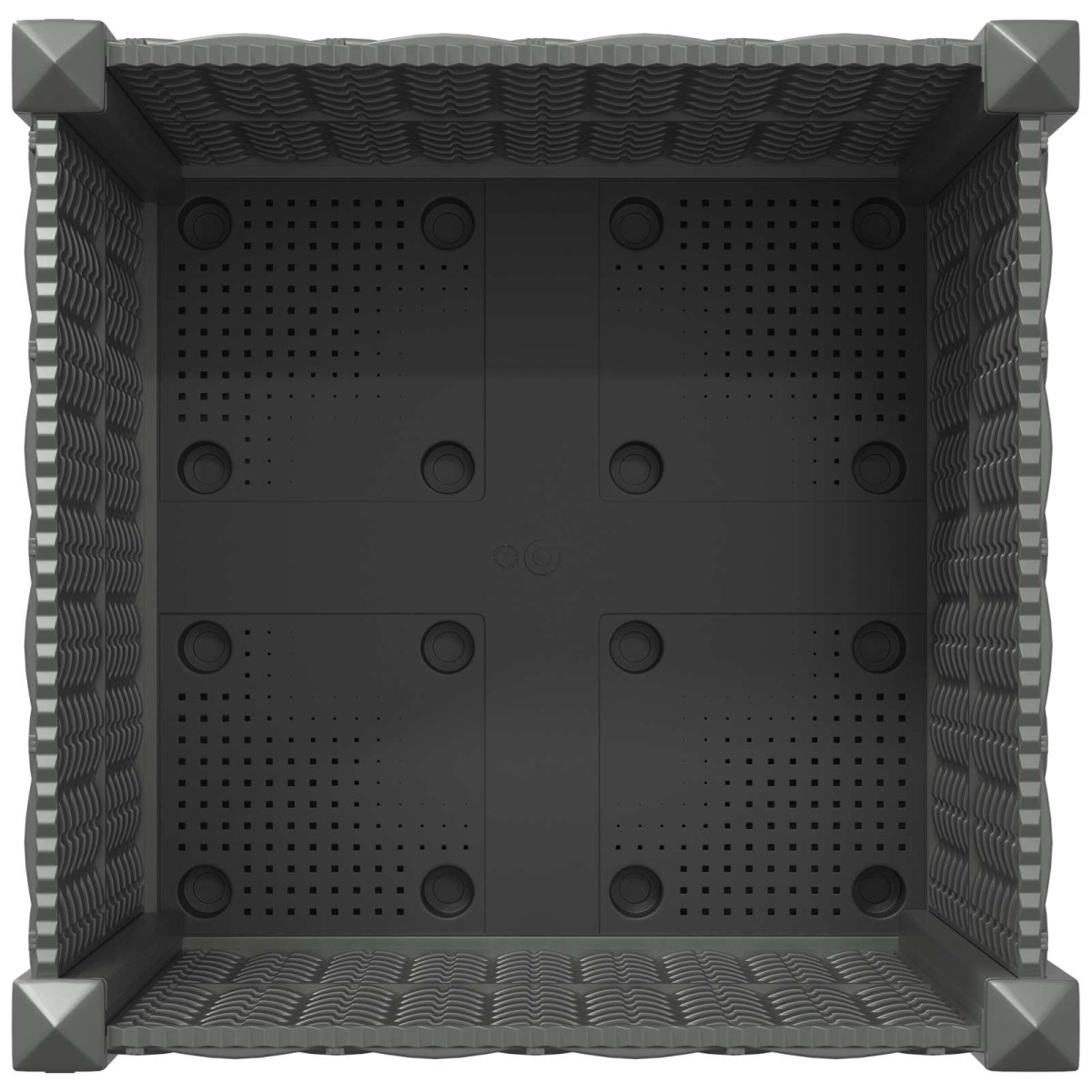 vidaXL Κήπος Γλαστράκι με Ροδάκια Ανοιχτό γκρι 40 x 40 x 48 cm PP
