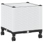 vidaXL Κήπος Γλαστράκι με Ροδάκια Λευκό 40 x 40 x 48 cm PP